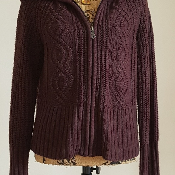 Sonoma Cardigan Sweater - Maroon/Wine - Picture 2 of 7